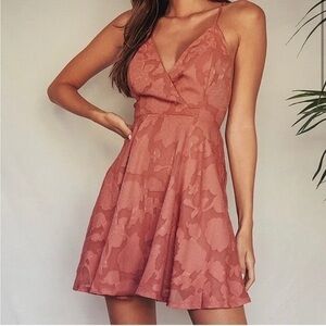 Lulu’s Floral Skater Dress NWT